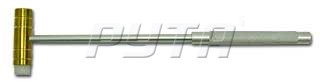 223411 Молоток латунь-нейлон с металлической ручкой,  боек d-12 мм,  L-50 мм
