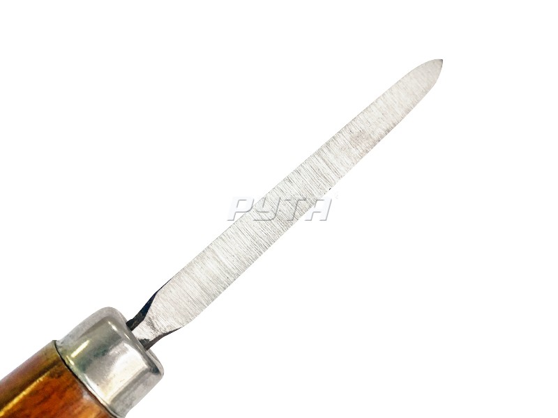 224921** Шабер трехгранный  гладкий на деревянной ручке, L-90 мм