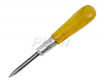 224922 Шабер трехгранный с желобком на деревянной ручке, L-70 мм