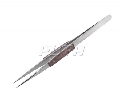 231640 Пинцет для пайки с пластиковой ручкой с насечками L-162 мм