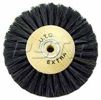 253360 Щетка щетинная (параллельная) на деревянном диске 5-рядная жесткая, d-80 мм