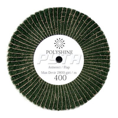 253507 Щетка сатино-лепестковая зеленая Ф100х15х8, 1х1 Р400